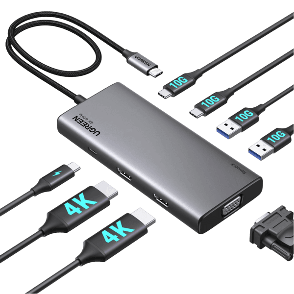 Hub USB C UGREEN Revodok 308: Transformez Votre Espace de Travail en un Bureau Ultra-Productif!