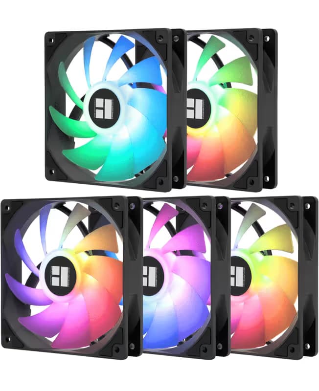 Lot de 5 ventilateurs Thermalright TL-C12C-S 120mm ARGB pour CPU