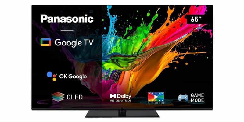 Téléviseur 65 pouces OLED Panasonic TX-65MZ800E - 4K, 100Hz, HDMI 2.1, HDR 10+, Dolby Vision & Atmos, Gaming 4K, Google TV (1079€ via offre exclusive)