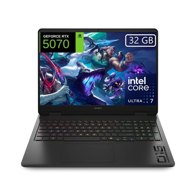 PC portable gaming 16" HP Omen 2.5K WQXGA Intel Ultra 7 255H, 32 Go RAM, 1 To SSD, GeForce RTX 5070, 115 TDP, ES QWERTY