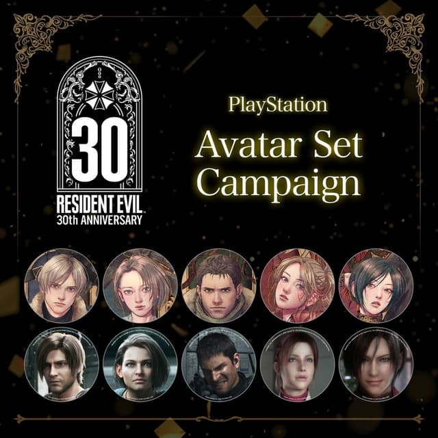 10 Avatars PlayStation Resident Evil pour le 30ème anniversaire sur PS5 & PS4