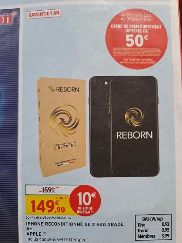 Offre spéciale : Smartphone iPhone SE 2 - 64 Go reconditionné 💫