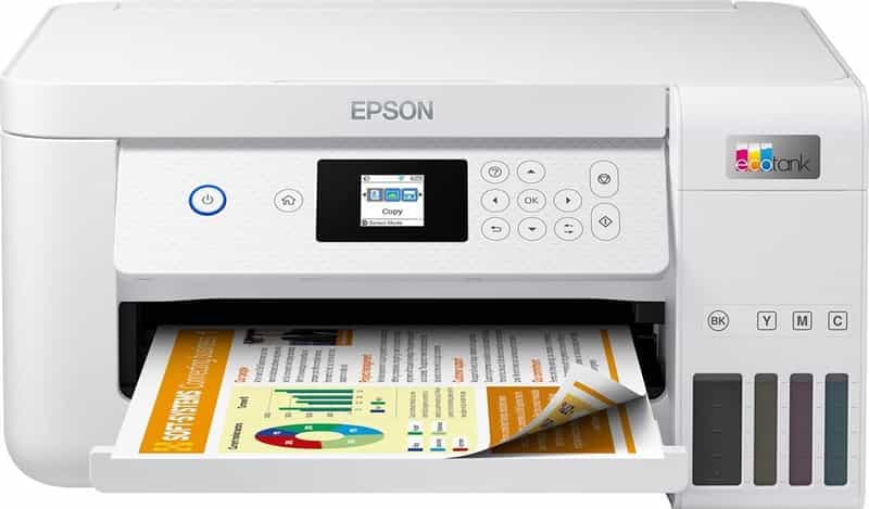 Imprimante tout-en-un Epson EcoTank ET-2856 Blanc - Offre de Remboursement de 40€