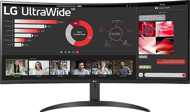 Écran PC 34" LG UltraWide 34WR50QK-B - Résolution QHD 3440x1440