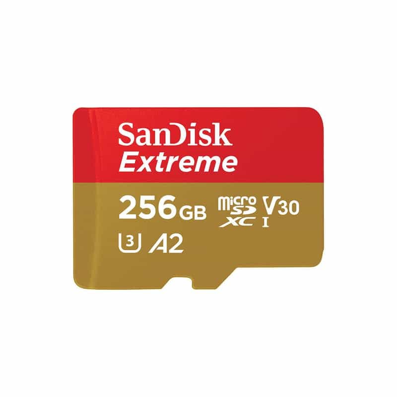 Carte mémoire Sandisk Extreme 256 Go - Hautes performances + Adaptateur SD