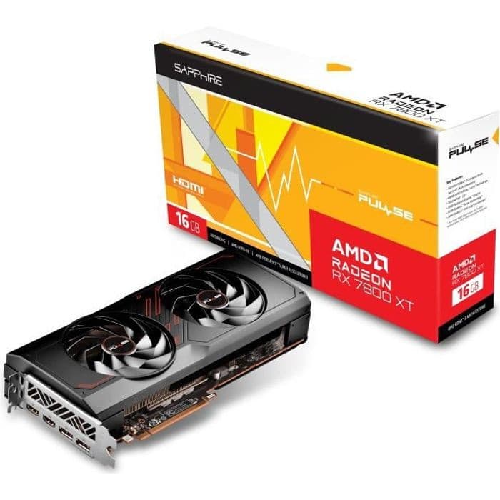 Carte Graphique Sapphire Radeon RX 7800 XT Pulse - 16 Go pour un Gaming Hautes Performances