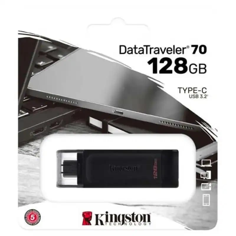 🔑 Clé USB Kingston DataTraveler DT70 : 128GB, USB-C 3.2, Ultra-Compacte