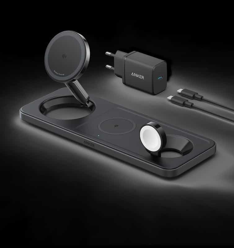 Pack de Recharge 3-en-1 Anker MagGo avec Charge Rapide