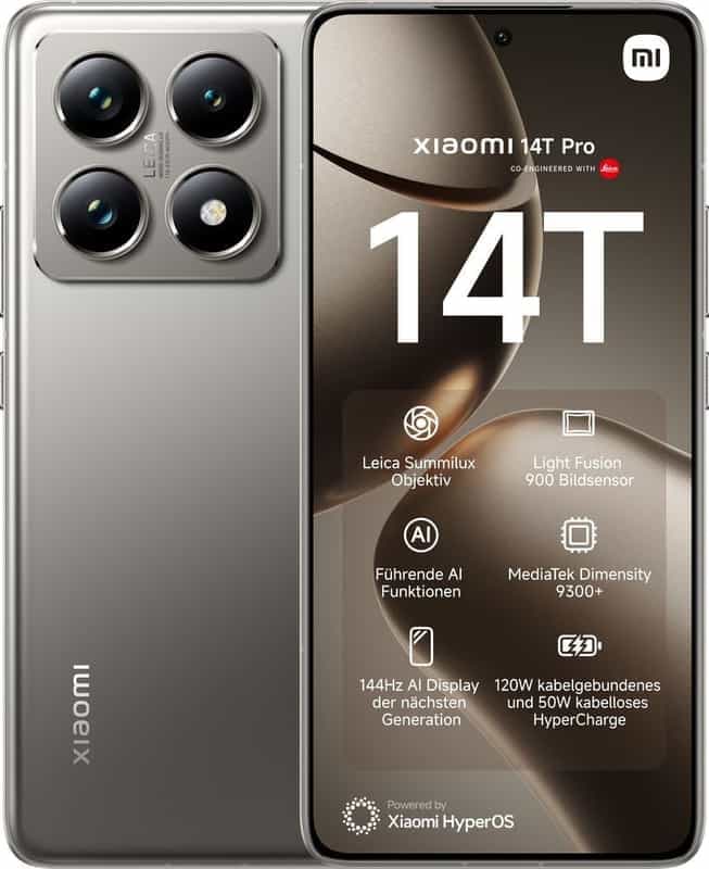 Smartphone Xiaomi 14T Pro 5G - Grand Écran 6,67" - Performances Haut de Gamme