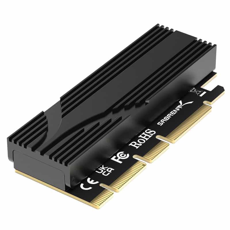 Adaptateur SABRENT M.2 NVMe SSD vers PCIe - Performances maximales et refroidissement efficace