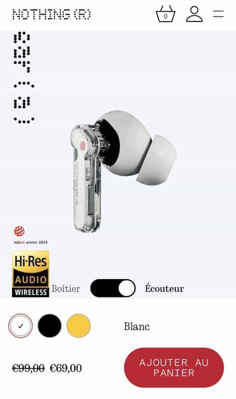 Découvrez les nouveaux écouteurs sans fil de la marque Nothing Ear (a)!