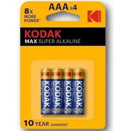 Lot de 4 Piles Alcalines Kodak Max AAA ou AA / LR06