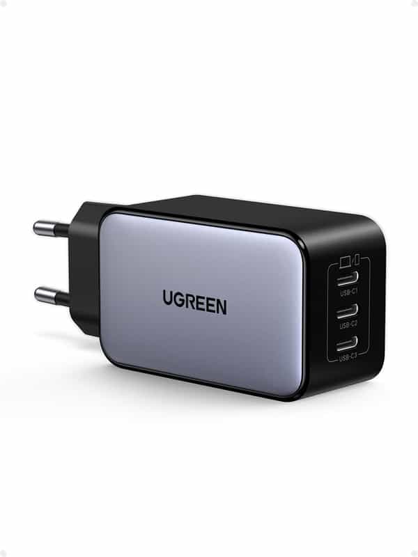 Chargeur Ultra-rapide UGREEN Nexode - 65W, 3 Ports USB-C, Technologie GaN, Charge Rapide Universelle