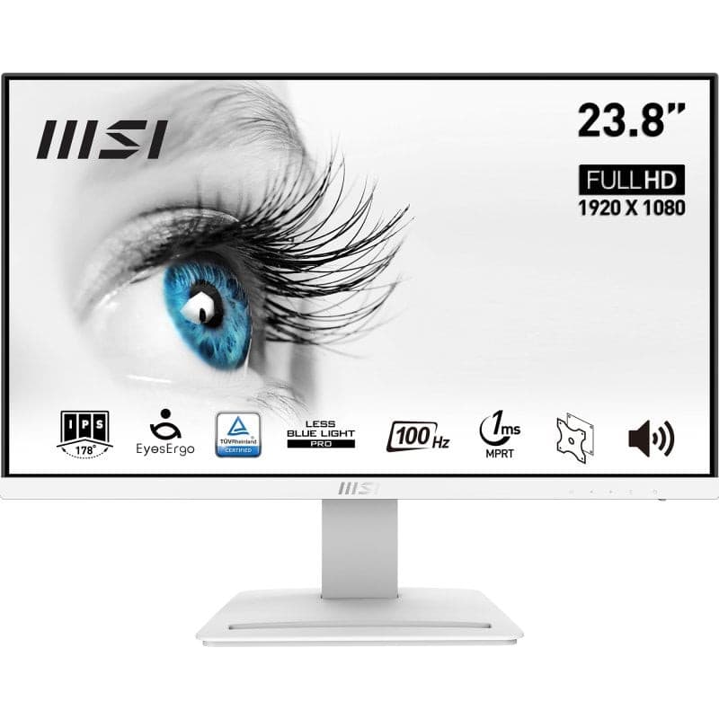 🚀 **Écran PC MSI PRO MP243XW 23,8" - IPS Full HD, 100 Hz, 1 ms (MPRT) / 4 ms (GTG)** 🖥️✨  
Idéal pour le travail, le gaming et le streaming avec une clarté exceptionnelle et une ergonomie optimale ! 💡🎮
