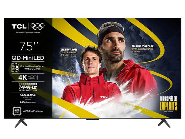 TV 75" TCL 75C69K - 2025, QD-Mini LED, 4K UHD, 144 Hz, HDR Premium, FreeSync Premium Pro, Smart TV (via ODR 100€)