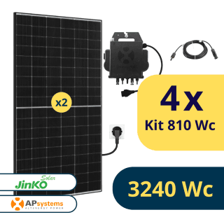 Kit Solaire Jinko Solar APSystems 3240 Wc Plug & Play avec Wifi