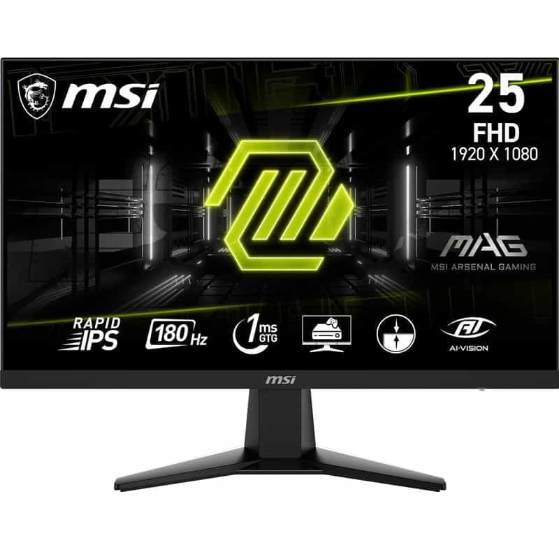 Écran Gaming MSI MAG 256F 24,5 pouces : FHD, 180 Hz, Rapid IPS, 1 ms, HDR