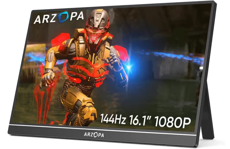 Écran portable 17,3" 144 Hz avec pied intégré ARZOPA