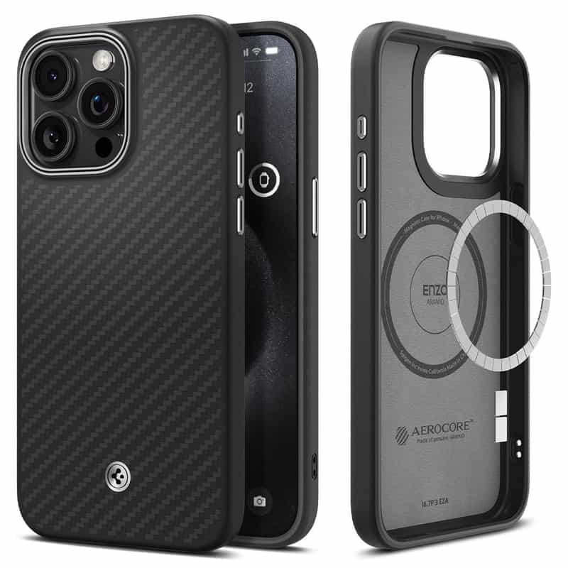 Coque Spigen Enzo Aramid MagFit pour iPhone 15 Pro et 15 Pro Max