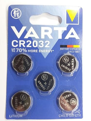 Lot de 5 piles bouton Varta CR2032 - Lithium, 3 V (Vendeur Externe)