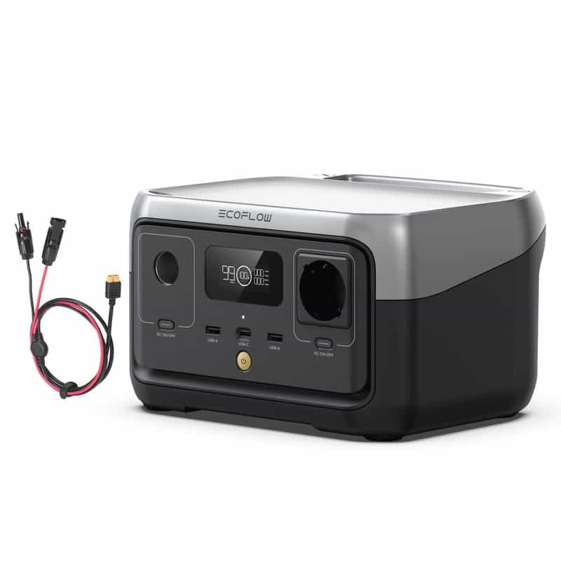 Batterie portable puissante Ecoflow River 2 - recharge rapide en 1 heure, sortie jusqu'à 600 W
