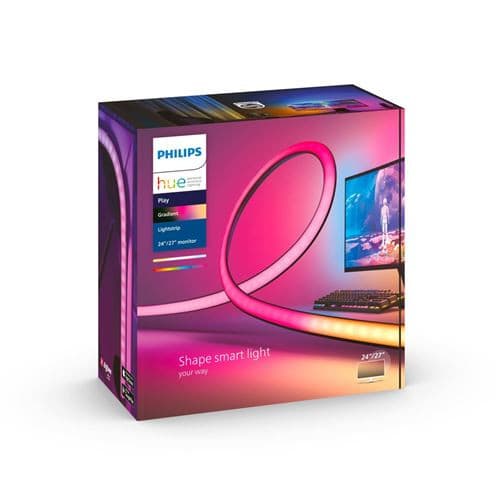 Lampe connectée Philips Hue Play Gradient Lightstrip pour PC Gaming 24-27" Noir