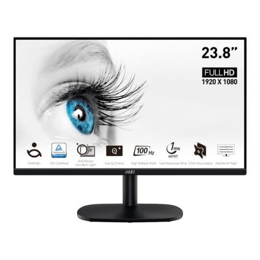 Écran PC 24" MSI PRO-MP245V à 100Hz – Idéal pour la rentrée