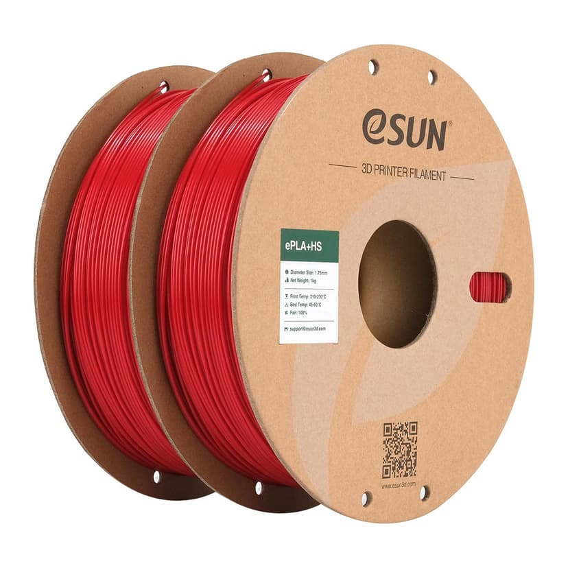 Filament eSUN ePLA+HS 2x1kg Rouge pour impression 3D rapide