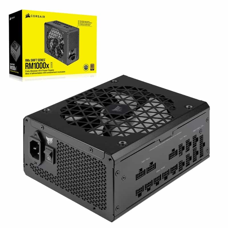 Alimentation Corsair RM1000x SHIFT ATX 1000W Modulaire - Interface Latérale Innovante - Certifié ATX 3.0 & PCIe 5.0