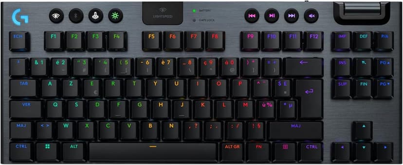 Clavier sans fil Logitech G G915 X Lightspeed TKL - GL Red Linear, AZERTY, Noir