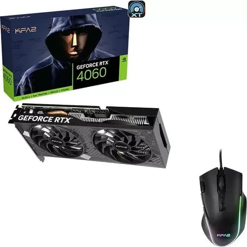 Carte Graphique Gaming KFA2 GeForce RTX 4060 2X V2 (1-Click OC) + Souris Slider-01 🎮🚀