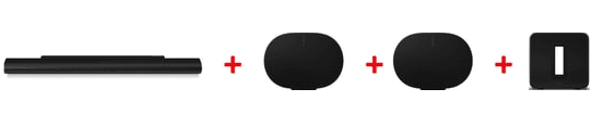 Ensemble SONOS Arc Ultra + 2 ERA 300 + Sub4