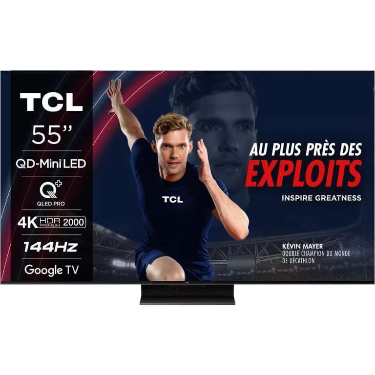 Téléviseur TCL 55C89B 55 pouces : Immersion 4K avec QD Mini-LED, Dolby Vision & Atmos ! 📺🔊