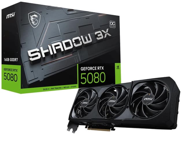 Carte Graphique MSI GeForce RTX 5080 Shadow 3X OC 16 Go