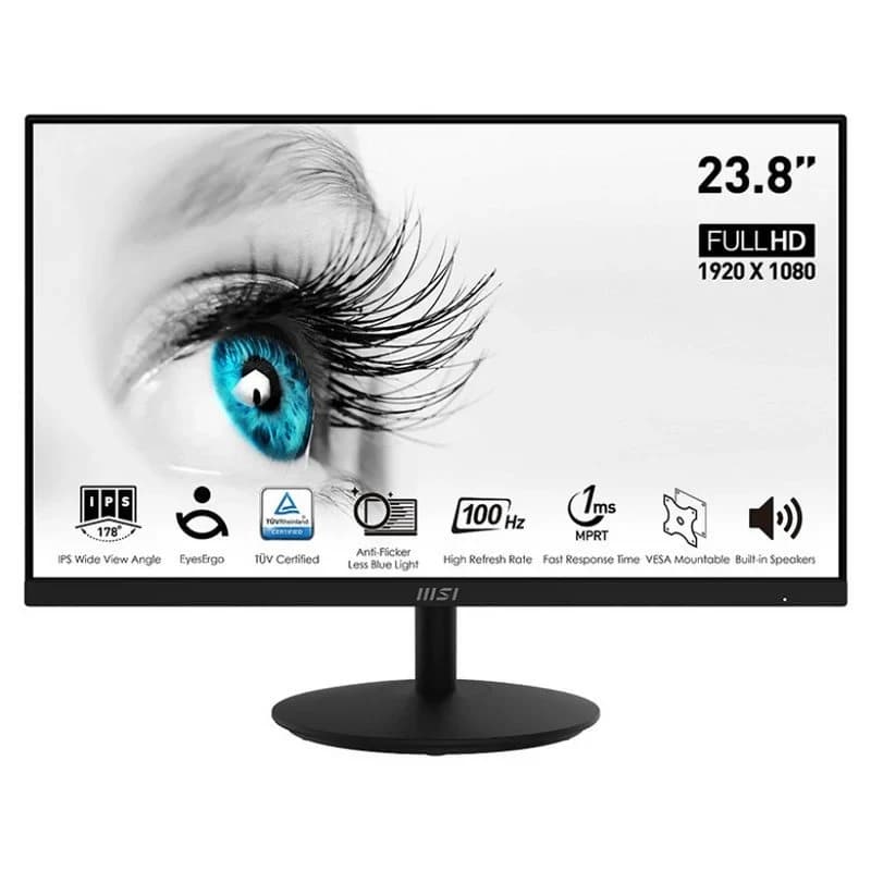 Ecran PC 23,8" MSI PRO MP242A - Haute Performance Full HD 100 Hz