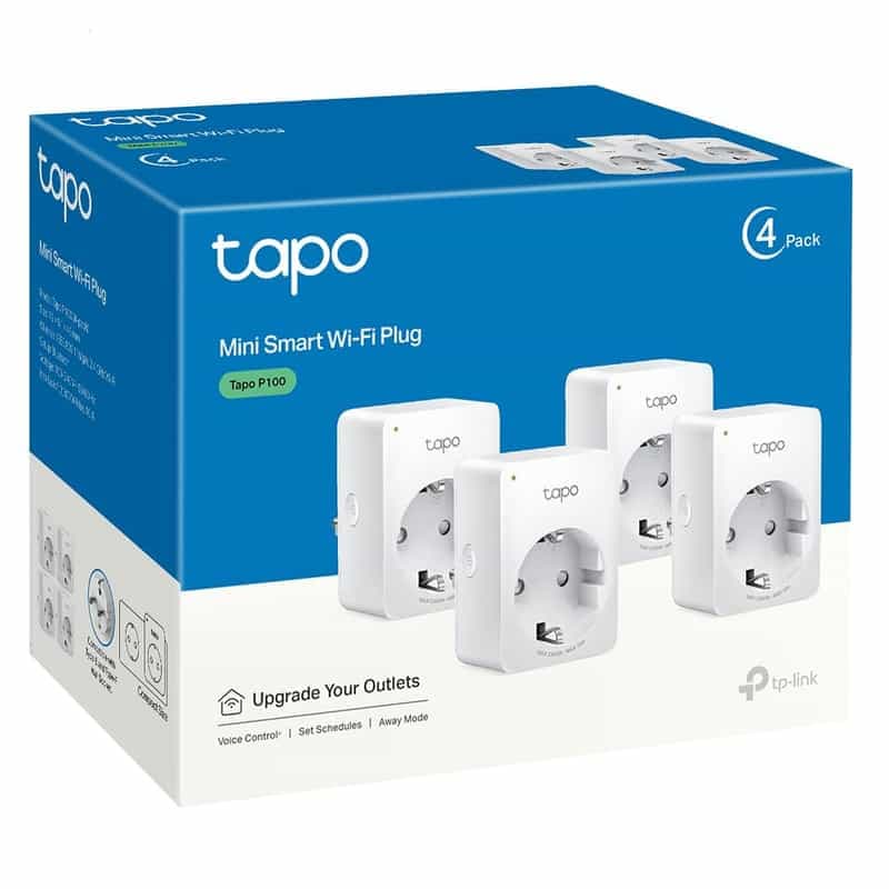 Pack de 4 Prises Connectées WiFi Tapo compatibles avec Alexa et Google Home