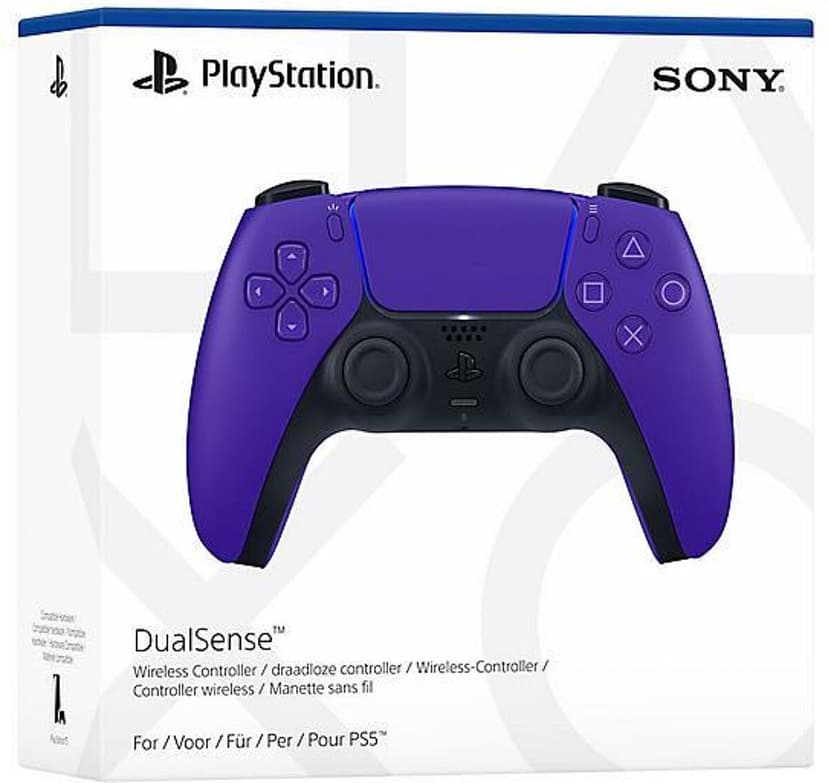 Manette Sans Fil DualSense - Galactic Purple, Cosmic Red, Black ou blanche pour PS5 & PC (PS5)