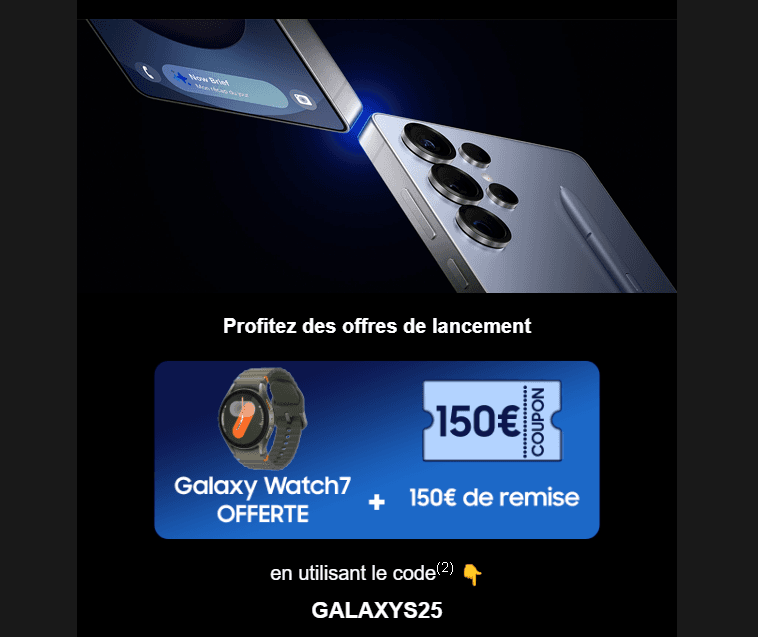 Économisez jusqu'à 150€ sur les derniers smartphones Samsung!