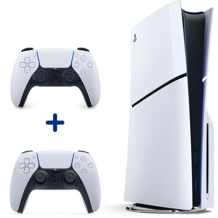 Pack PlayStation 5 Standard avec 2ème Manette DualSense Blanche