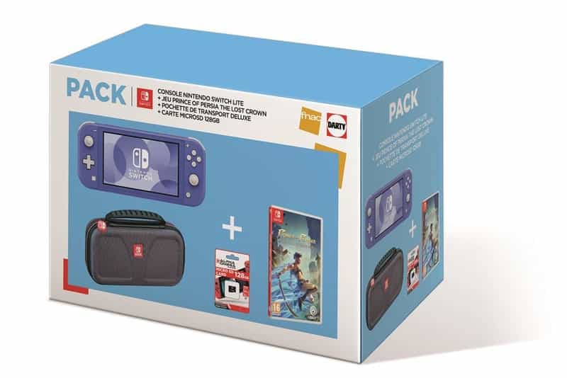 Pack Console Nintendo Switch Lite Bleue avec Prince of Persia The Lost Crown et accessoires