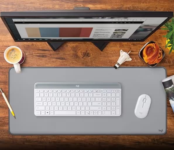 Tapis de souris Logitech Desk Mat - 70 x 30 cm, Gris